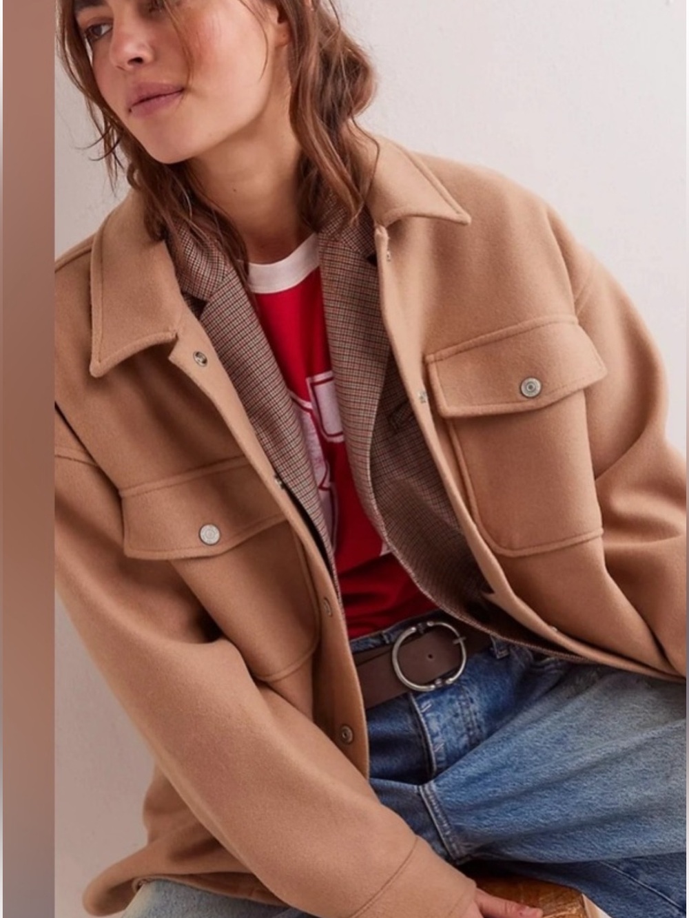 Free People Lola Shirt Jacket size XL